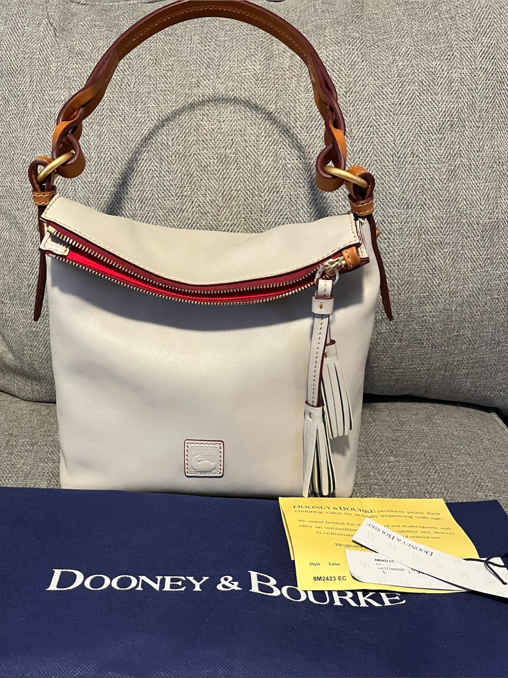 Dooney & Bourke Florentine Hobo Ecru